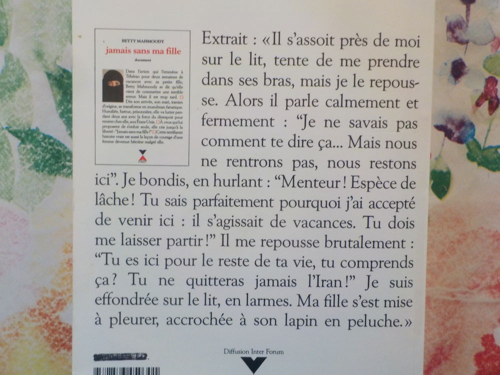 JAMAIS SANS MA FILLE par Betty MAHMOODY Ed. Fixot Livres et BD