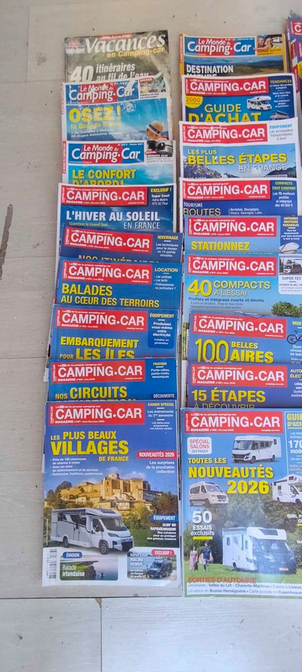Lot de Camping car Magazines Livres et BD