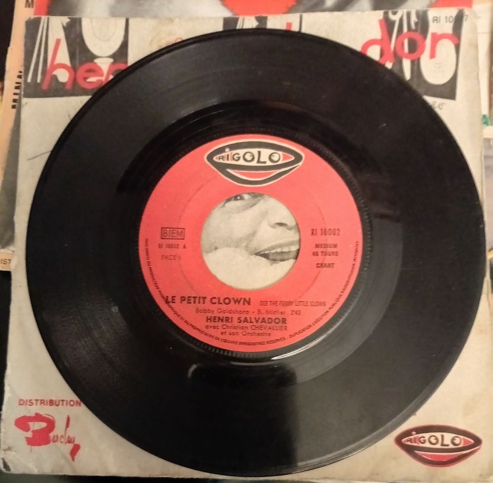 HENRI SALVADOR / 5 X DISQUES VYNIL 45 TOURS CD et vinyles