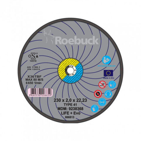 Par boite de 10 disques 230 x 2.0 mm a tronconner couper mtal inox date 2025 35 euros la boite Disponible plusieurs boites DISQUE LIFE+ EVO - 35 Lens (62)