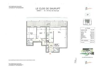  Appartement à louer 3 pièces 73 m²