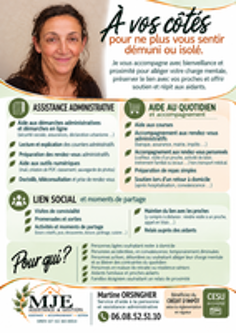   ASSISTANCE / AIDE AU QUOTIDIEN / ACCOMPAGNEMENT /LIEN SOCIAL 