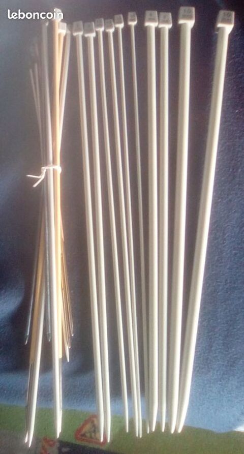 18 paires d'aiguilles  tricoter 20 Beauchamp (95)