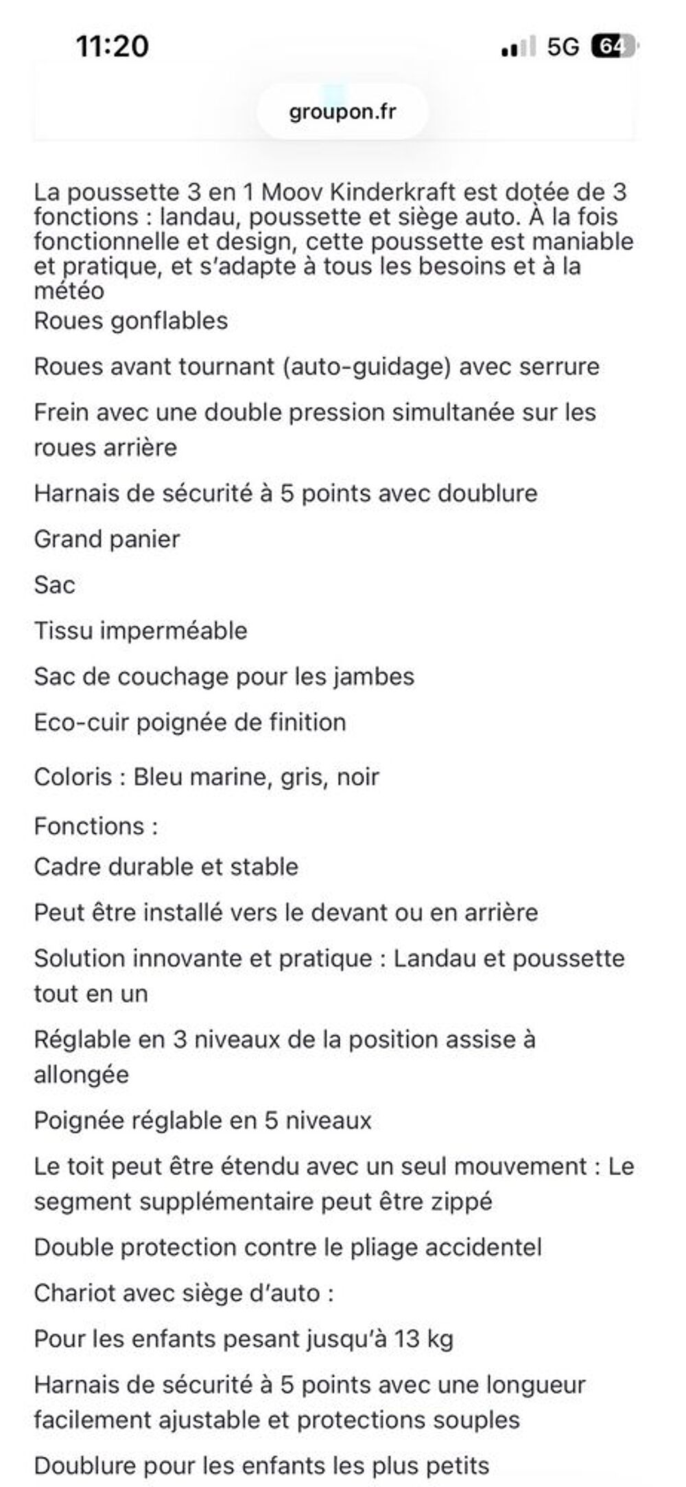 Poussette Kinderkraft Pu�riculture