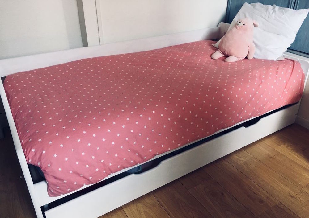 Lit gigogne 90x200 lit-tiroir double couchage + matelas Meubles