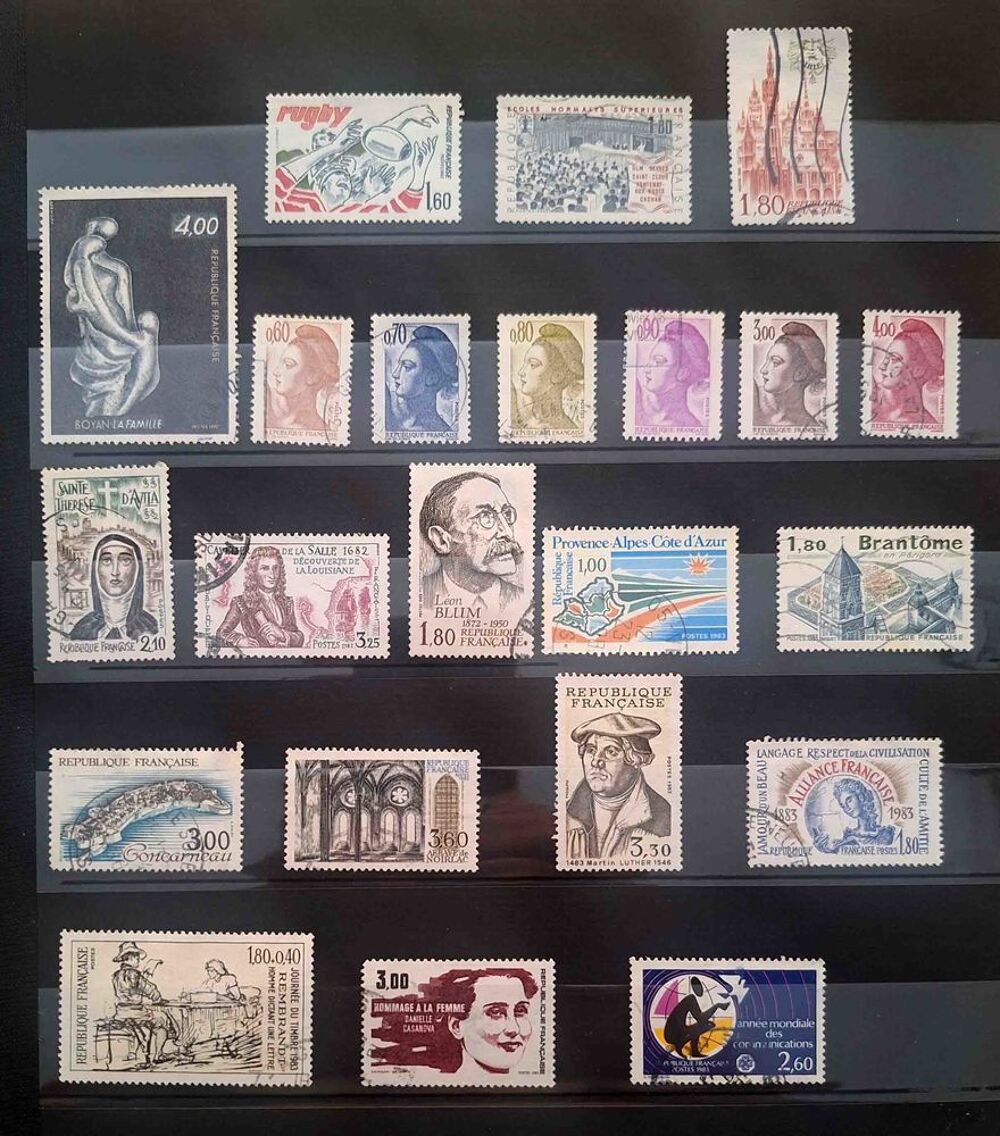 S&eacute;rie de timbres de collection de France E 
