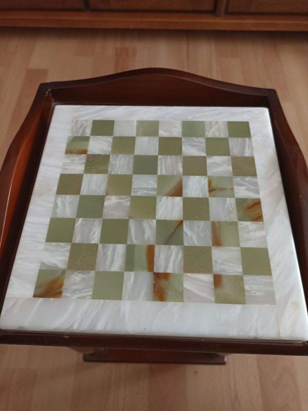 PLATEAU JEU D'&Eacute;CHECS EN MARBRE 