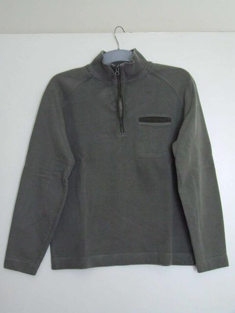 Sweat col montant zipp�, CELIO, Gris kaki, Taille L, TBE 6 Bagnolet (93)