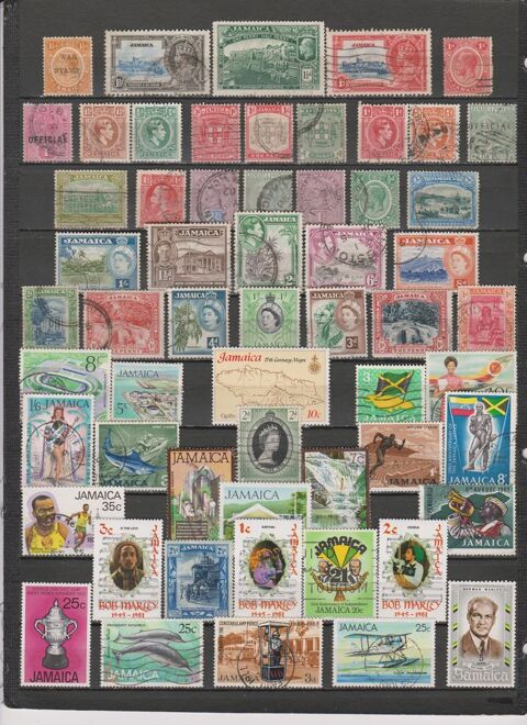 58 TIMBRES JAMAQUE OBLITERES & NEUFS**&* + SANS GOMME  7 Le Coudray-Montceaux (91)