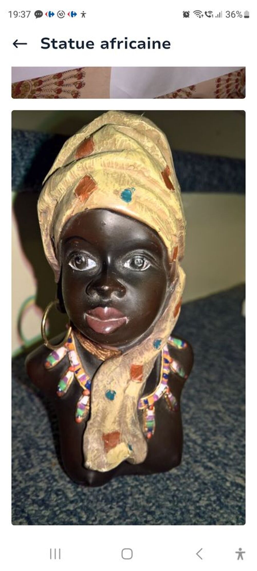 Statue afrique &agrave; accrocher Décoration
