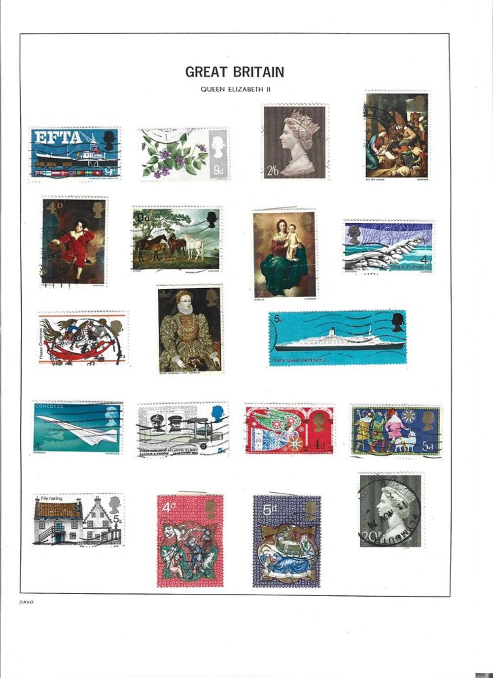 timbres Grande Bretagne 