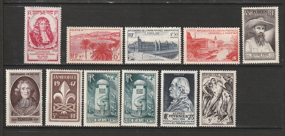 Timbres Neufs Ann&eacute;es 40 Charni&egrave;res clean 