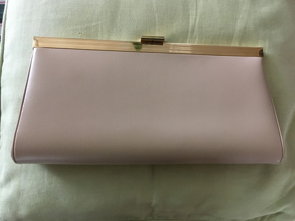 POCHETTE SIMILI C13CMUIR COULEUR CREME Maroquinerie