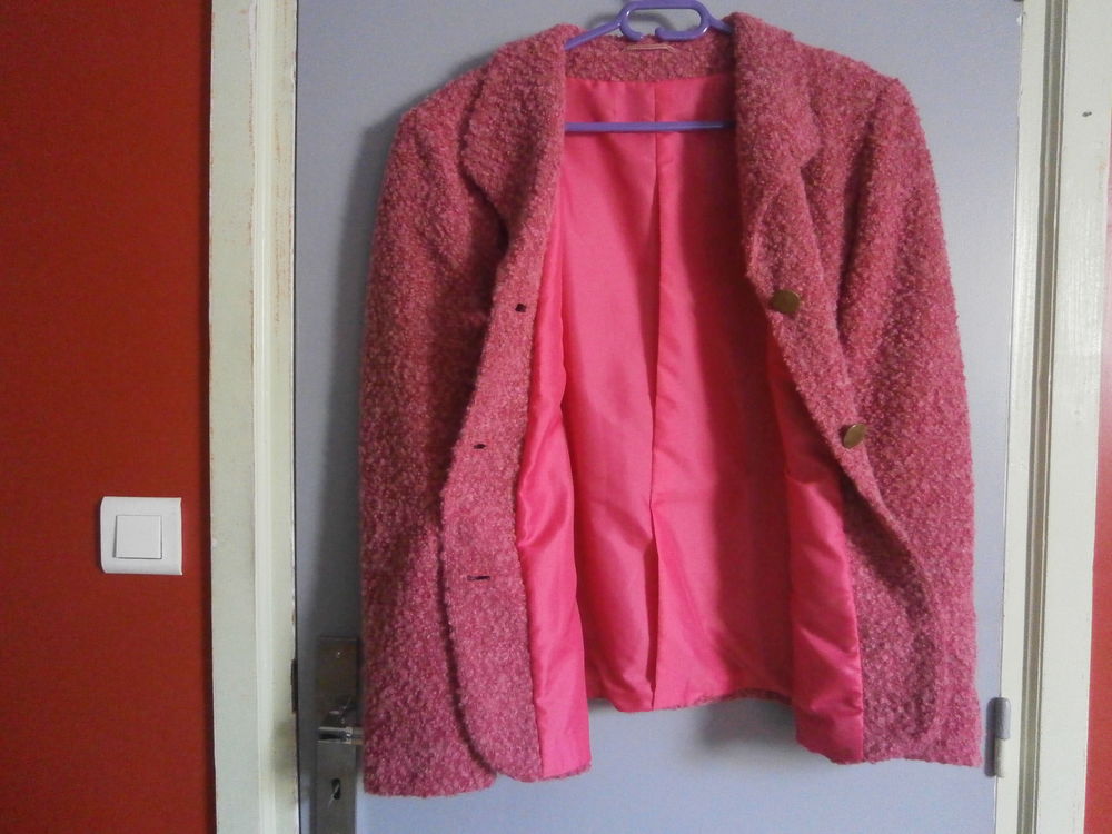 Veste vieux rose mouchet&eacute;e &agrave; blouclettes Vêtements
