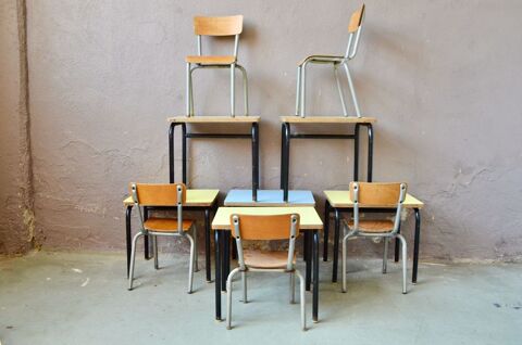 Pupitre bureau d'�colier et sa chaise pour enfant vintage  0 Wintzenheim (68)