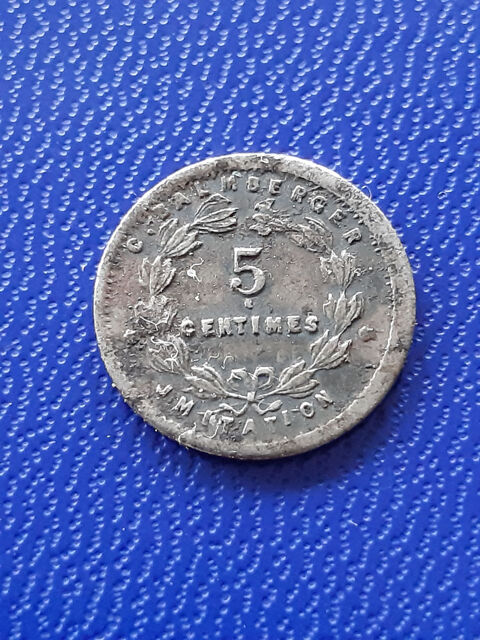1871-98 5 centimes argent fictif C. Balmberger 7 Prats-de-Mollo-la-Preste (66)