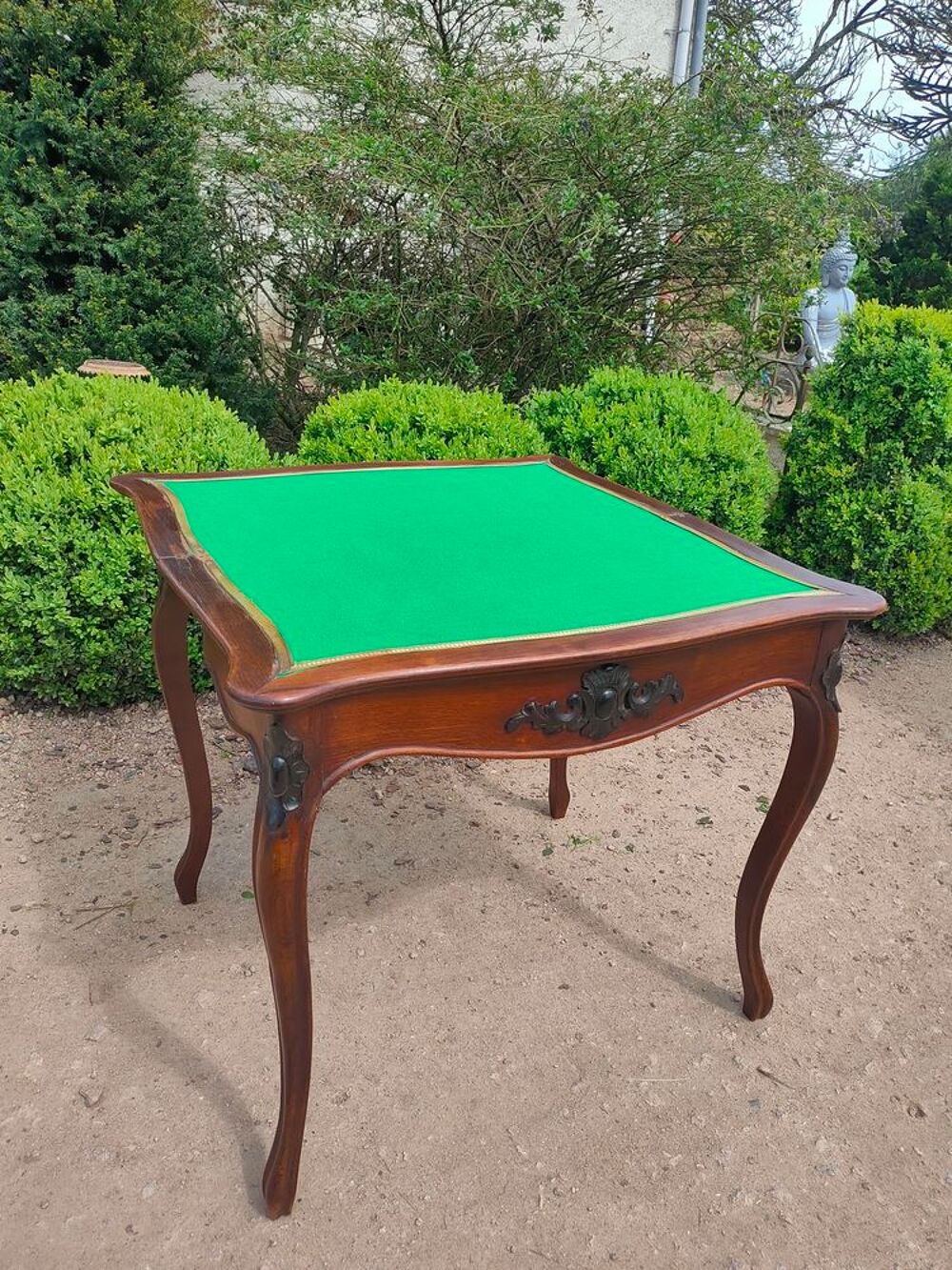 Ancienne table de jeux en merisier Meubles