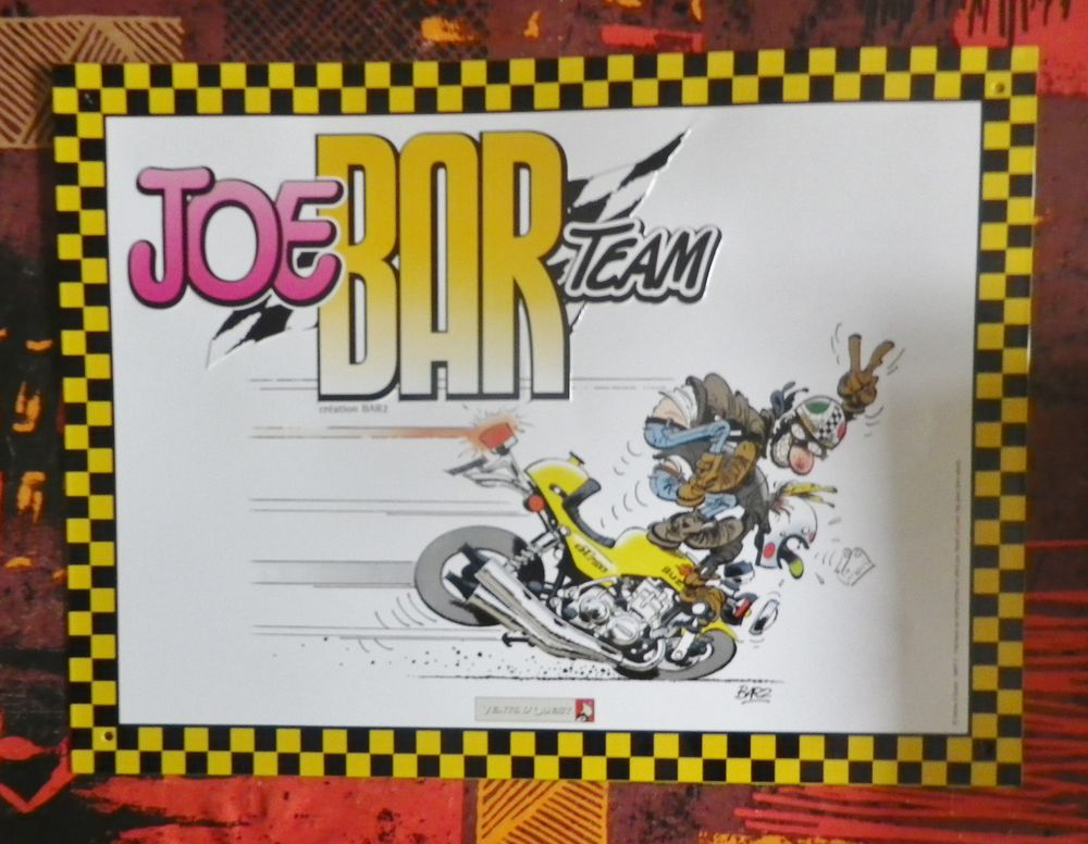 PLAQUE EMAILLEE JOE BAR TEAM 