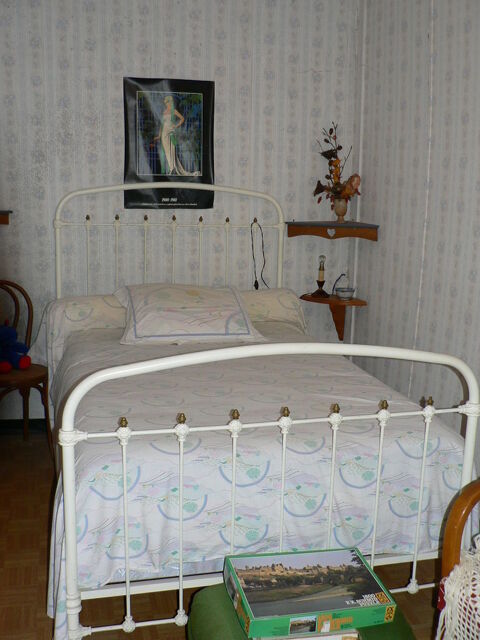 Lit  EN FER BLANC 120 AVEC MATELAS ET SOMMIER 0 Sautron (44)