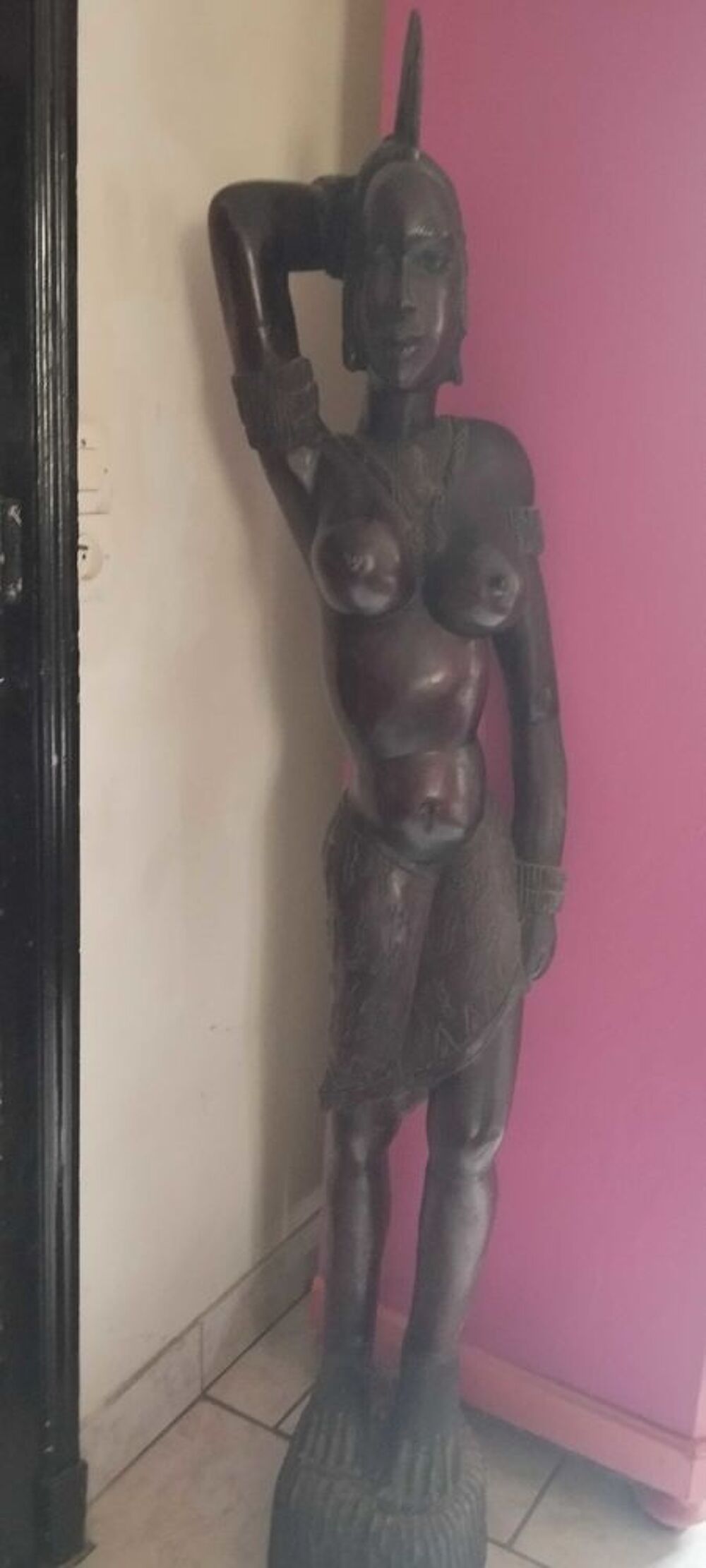 Vende grandes sculpture africains en bois d'&eacute;b&egrave;ne rouge provenance : S&eacute;n&eacute;gal et Mali 1990 tr&egrave;s bon &eacute;tat Décoration