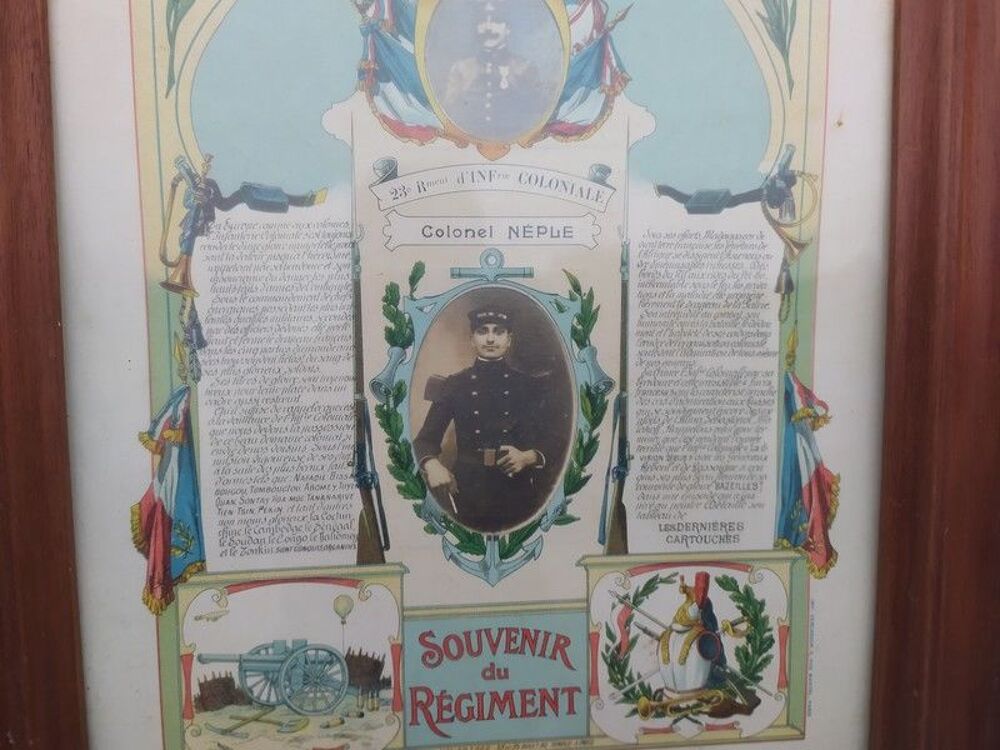 Cadre Photo Militaire 23&egrave;me R&eacute;giment d'Infanterie Coloniale 