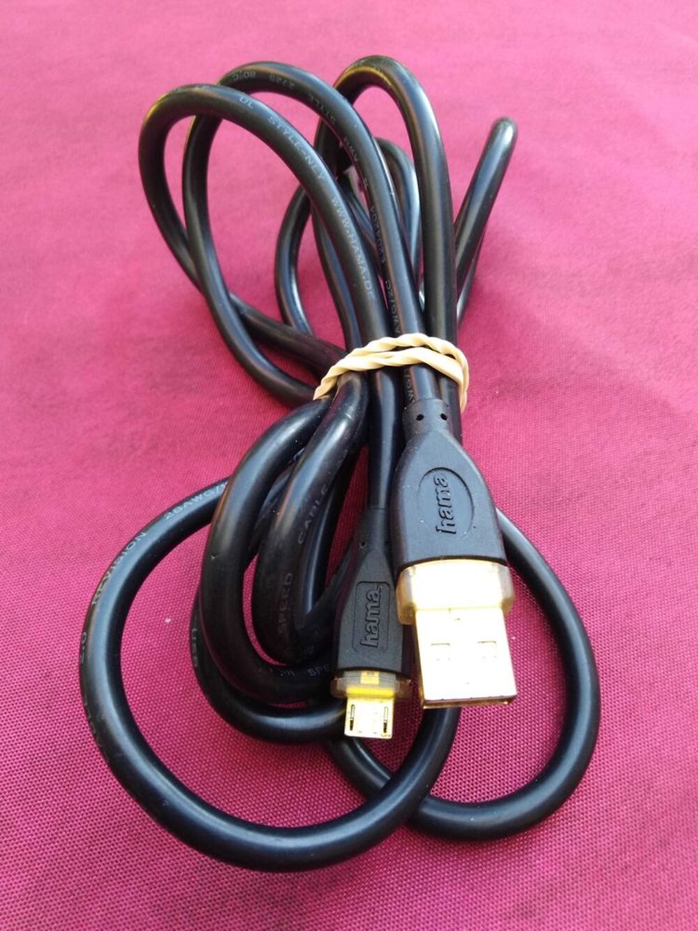 C&agrave;&cent;ble hama micro USB vers USB m&agrave;&cent;le longueur 1m90 Matériel informatique