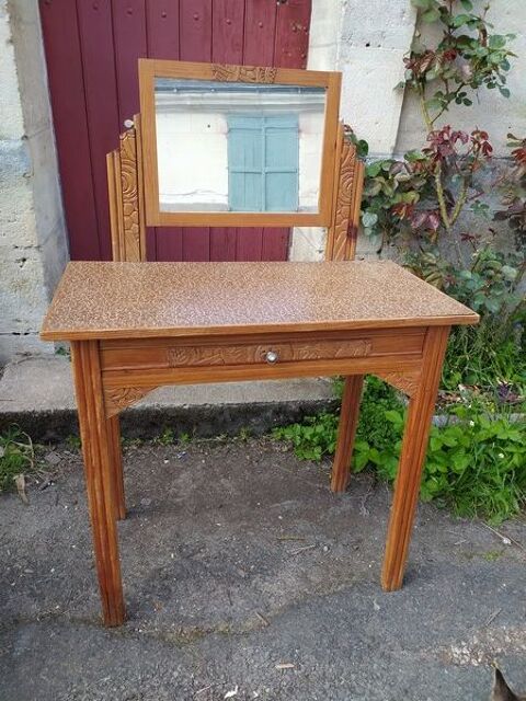 Ancien Meuble Coiffeuse Style Art Dco Vintage 1 Loches (37)