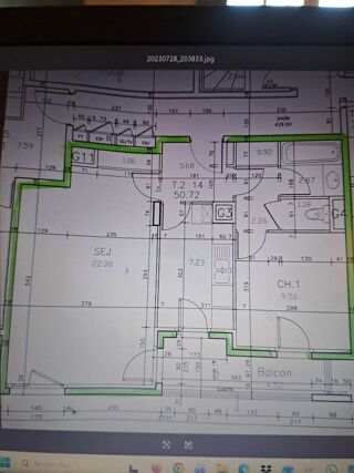  Appartement � louer 2 pi�ces 51 m�