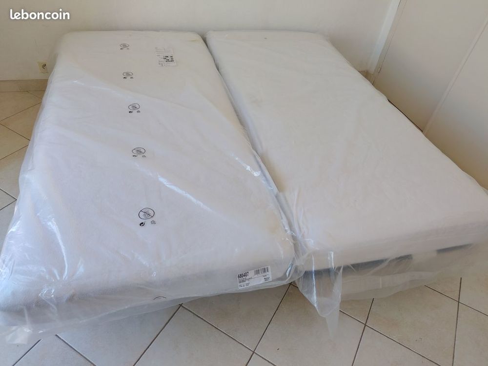 2 ensembles sommiers et matelas 90x190 Meubles