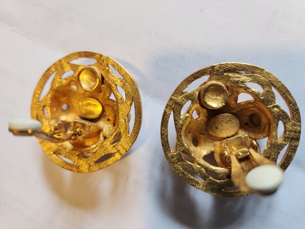BO Clip ronde strass Crystal LANVIN Bijoux et montres