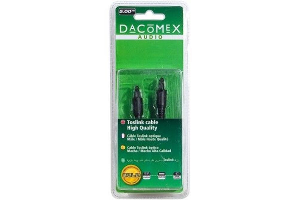 C&acirc;ble Audio Toslink Optique Plaqu&eacute;_OR M/M DACOMEX 5m Audio et hifi