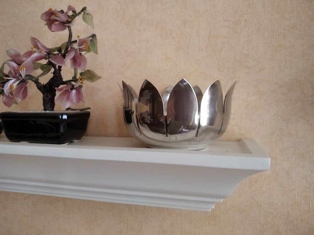 Coupe m&eacute;tal argent&eacute; Italy D�coration