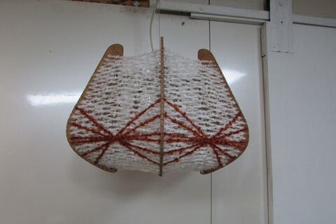 Suspension scandinave vintage, bois et fil tendu , 1960s 90 Paris 14 (75)