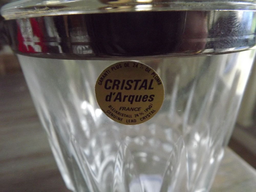 Saut &agrave; glace en cristal et argent Cuisine