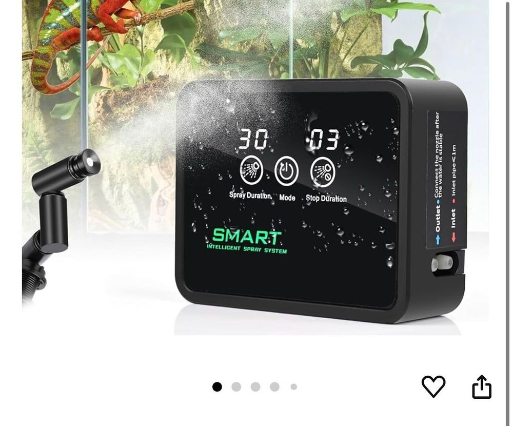 Flexarium + brumisateur &eacute;lectronique reptile + 2 d&ocirc;mes pour lampe chauffante et/ou uv Décoration