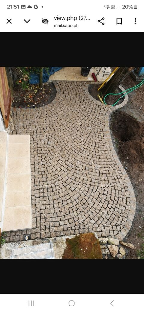 Pavage pierre extérieur motif arrondi Bordeaux (33)