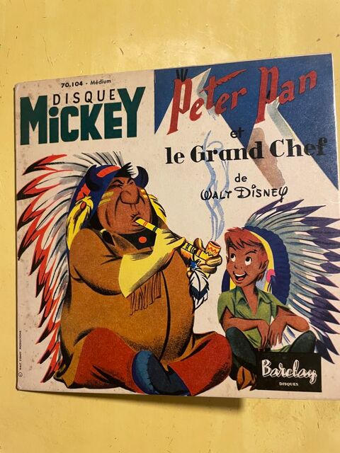 1957 Livre-disque 45T MICKEY PETER PAN leGrandChef /BARCLAY  45 Vigneux-sur-Seine (91)