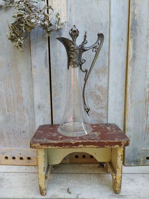 Carafe Aigui�re Art Nouveau Verre M�tal Argent� WMFB ca1900 380 Loches (37)