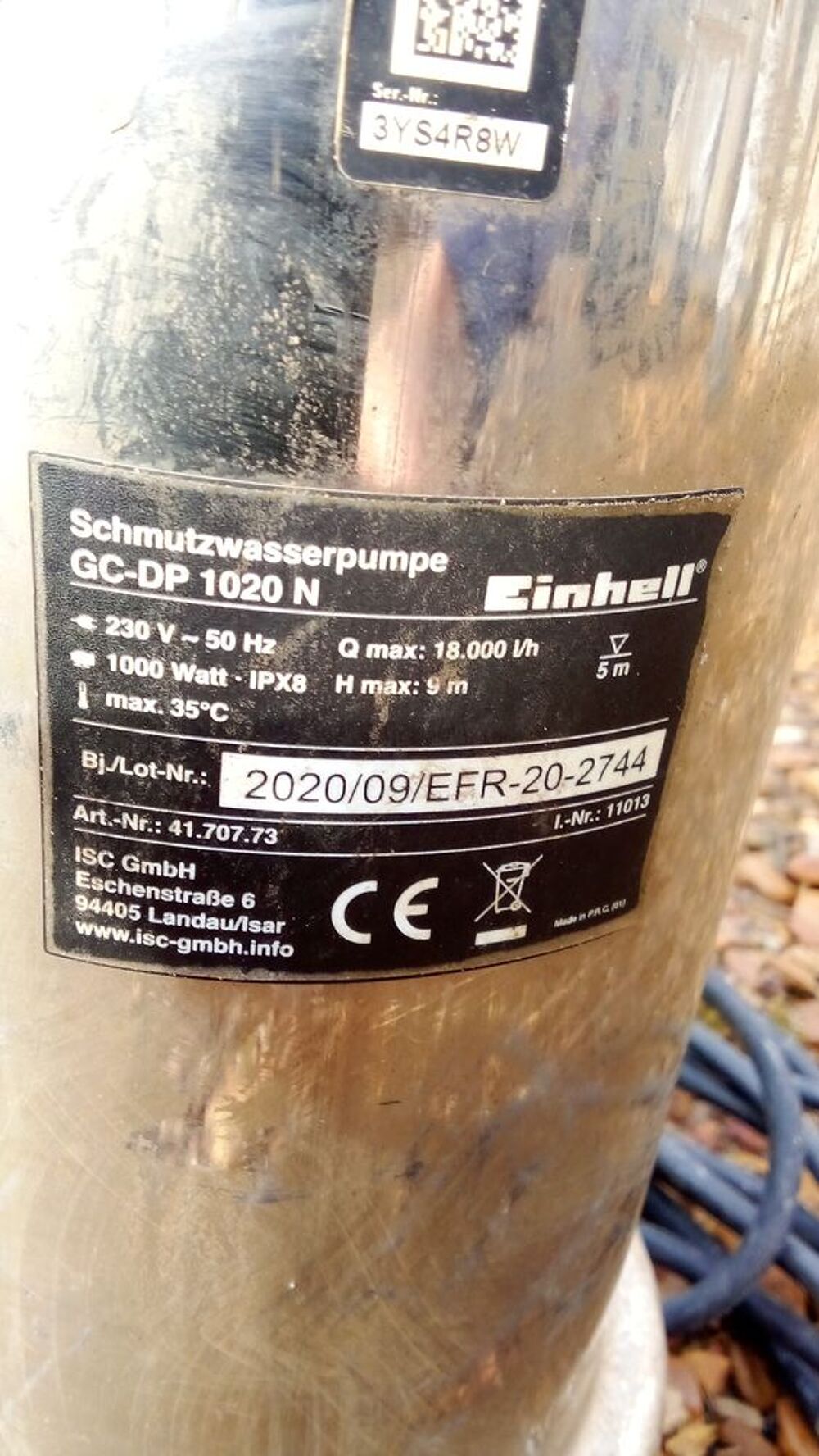 Pompe relevage Einhell Jardin