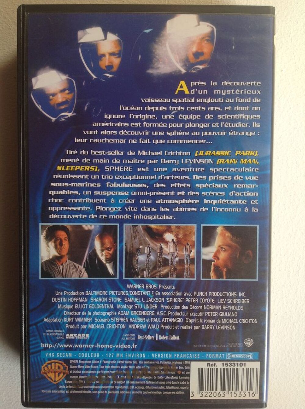 SPHERE FILM DE BARRY LEVINSON K7 VID&Eacute;O Envoi Possible
DVD et blu-ray