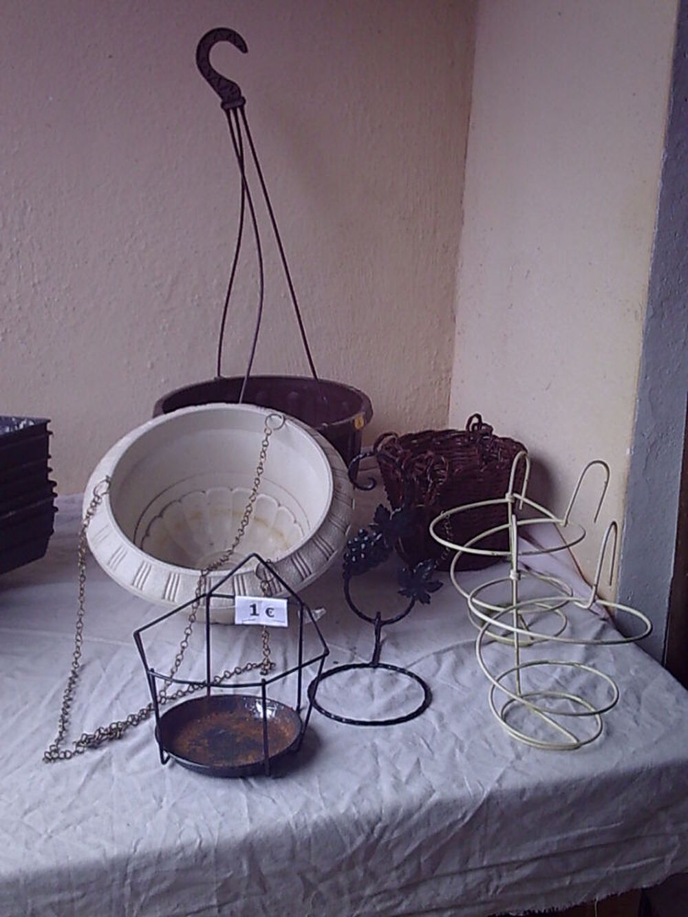 Support Porte-Pots de Fleurs + &agrave; suspensions Jardin