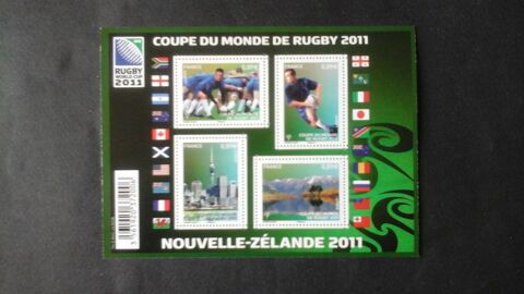 Timbres de France coupe du monde de rugby 2011 6 Angers (49)