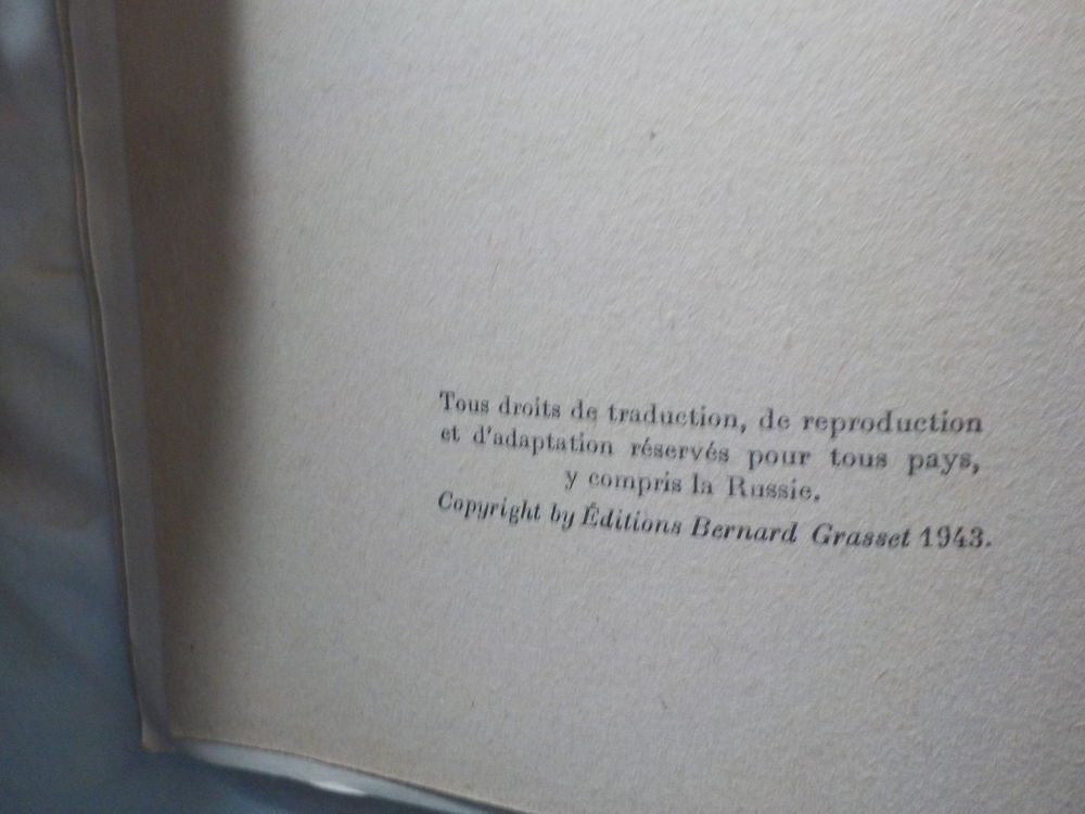 SODOME ET GOMORRHE de Jean GIRAUDOUX Ed. Grasset 1943 Livres et BD