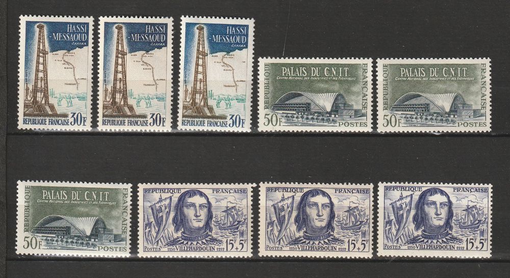 Timbres Neufs ANNEE 1959 en triple 