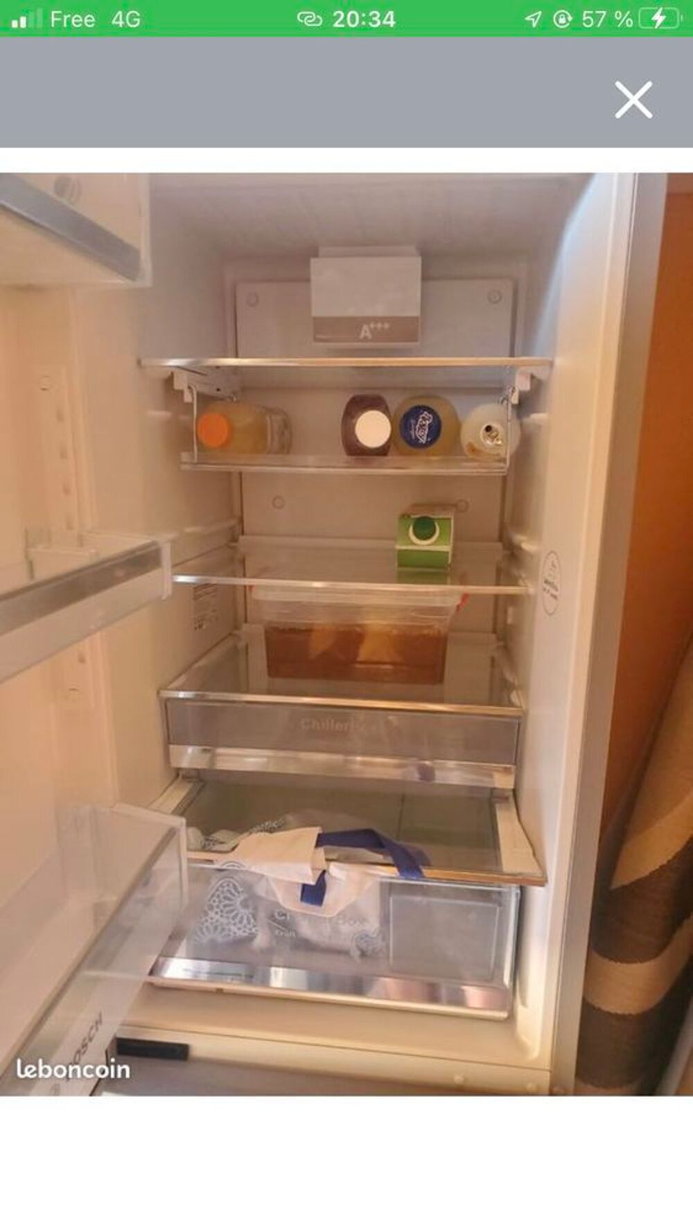 frigo cong&eacute;lateur whirpool 185 60 60 inox excellent &eacute;tat livraison et installation assur&eacute;e Electroménager