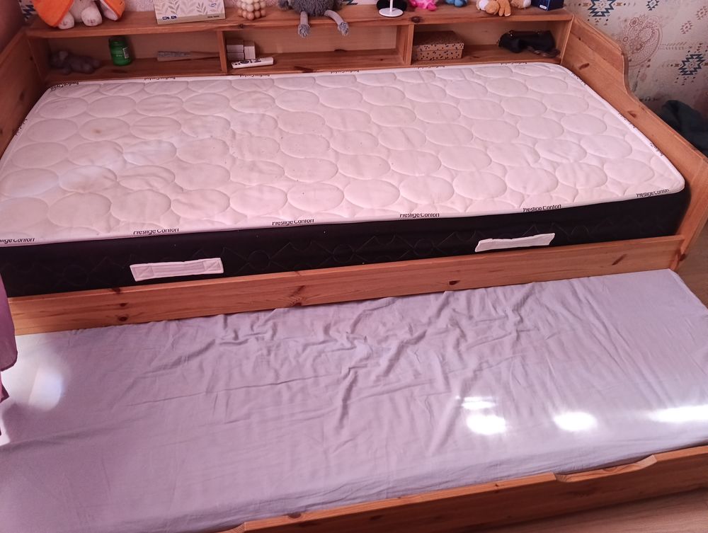 Lit enfant en bois avec tiroir sans matelas Meubles