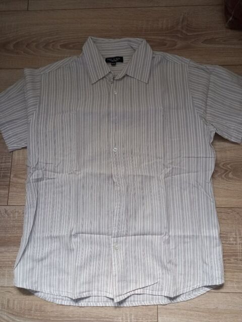 Chemise rayé beige  manches courtes T 41/42 Villiers (86)