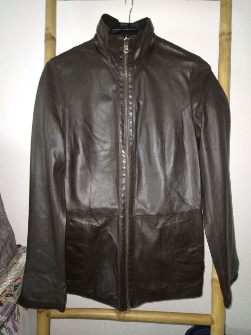 Veste en cuir/daim r&eacute;versible Vêtements