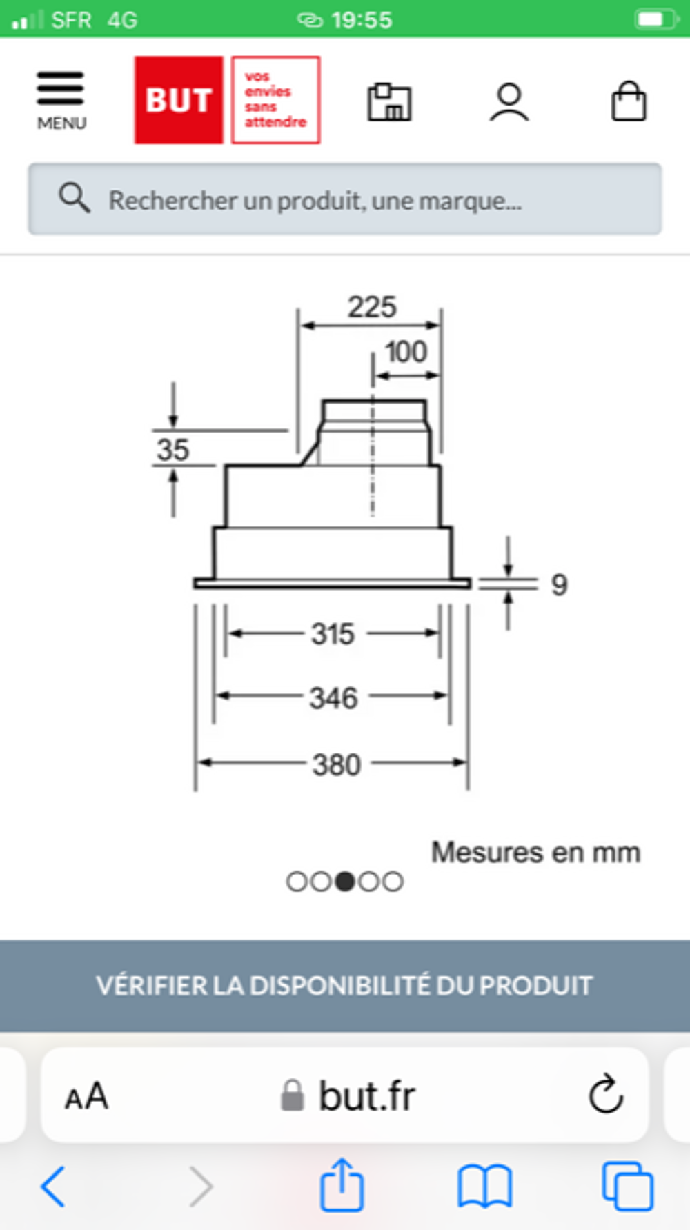 HOTTE ENCASTRABLE INOX SIEMENS LB55565 NEUVE
Electroménager