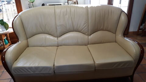 Canap� 3 place + Fauteuil en Cuir 150 Saint-Aubin-des-Bois (28)